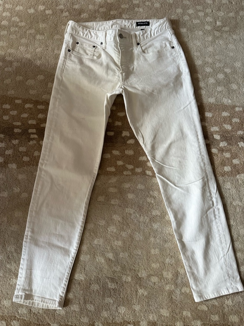 Bonobos Men’s Slim Taper Traveler Jeans in White